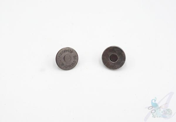 Magnetverschluss 14mm gunmetal / nickel schwarz